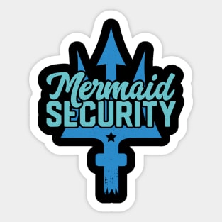 Merman Mermaid Security Swimmer Gift Funny Swimming Sticker